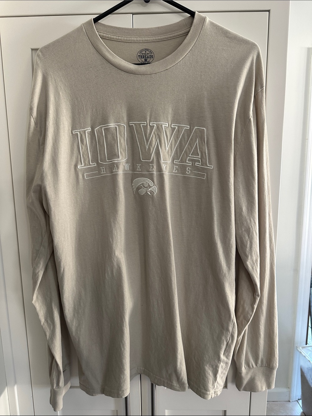 Iowa Hawkeyes Long Sleeve T-Shirt - Light Beige
